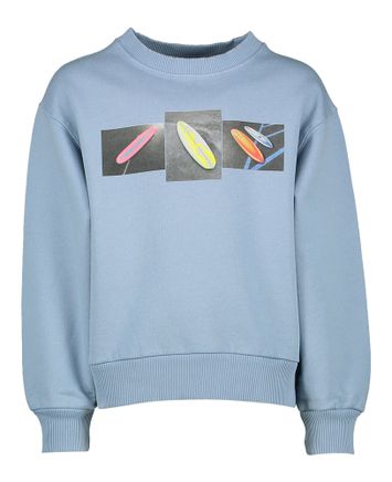 Blauwe trui met surfplank print Bellerose