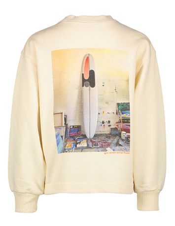 Ecru trui met print op de rug Bellerose