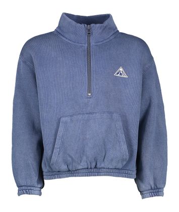 Blauwe sweater met korte rits Fabril Bellerose