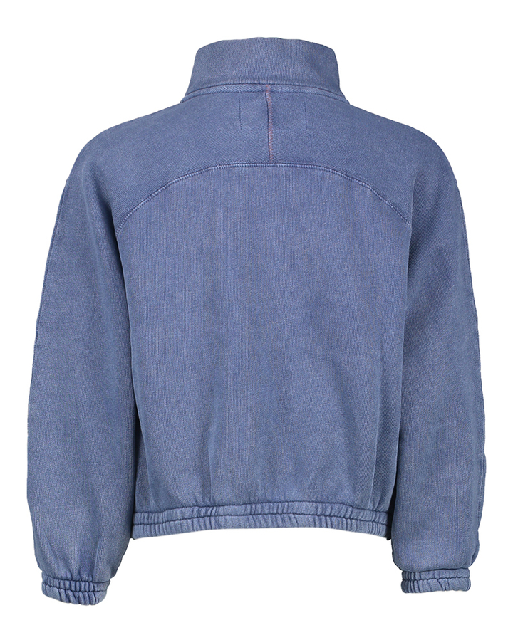 Blauwe sweater met korte rits Fabril Bellerose