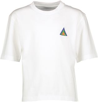 Bellerose Witte katoenen t-shirt met opdruk op de rug