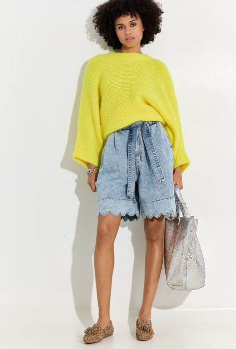 Denim moon wash baggy short Stella Nova