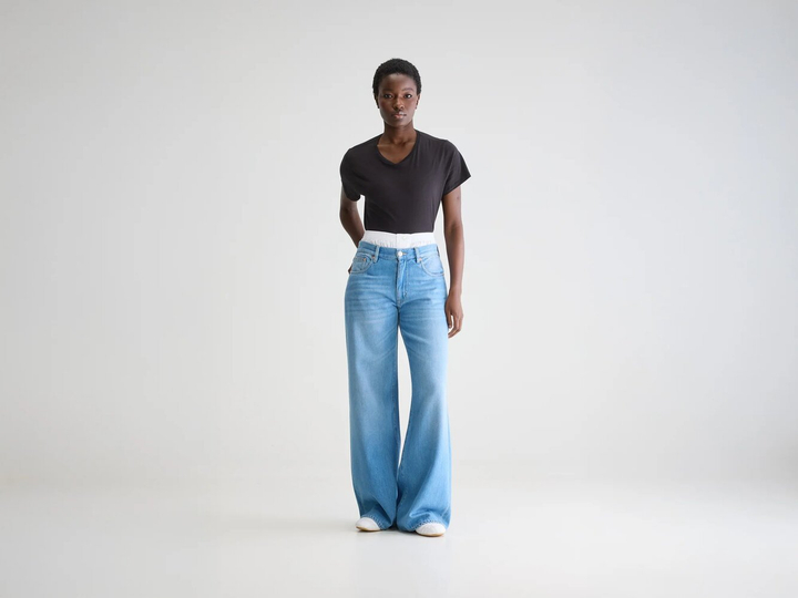 Blauwe wide fit jeans Kansa Bellerose