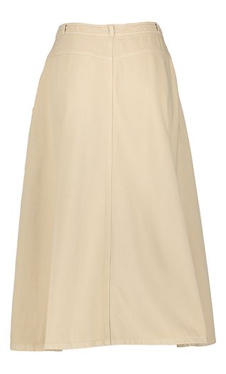 Beige plooirok in jeans look Bellerose 