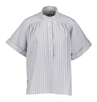 Bellerose Grijze gestreepte oversized bloes