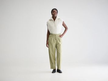 Kaki broek in ballon model met elastiek Bellerose