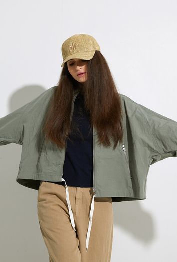 Kaki oversized vest in parachute stof Helsink Bellerose 