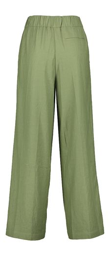 Kaki groene wijde broek met bandplooi Vezza Bellerose 