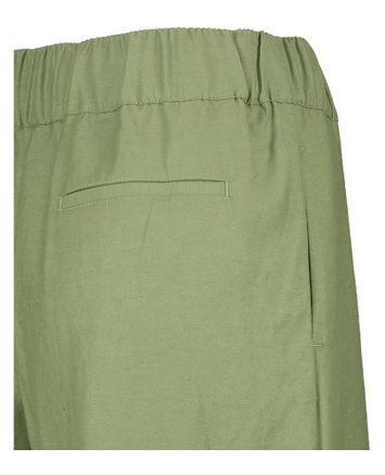 Kaki groene wijde broek met bandplooi Vezza Bellerose 