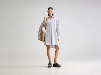 Gestreept oversized hemdjurk Bellerose 