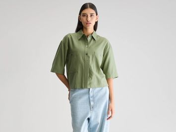 Kaki korte oversized bloes Bellerose