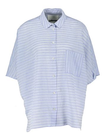 Blauw gestreepte blouse met vlindermouwen Jessie Bellerose