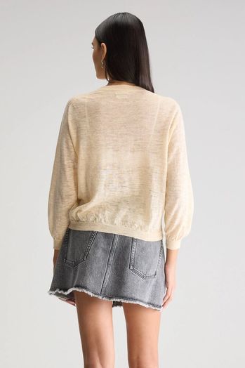 Ivory gilet met knopen Bellerose 