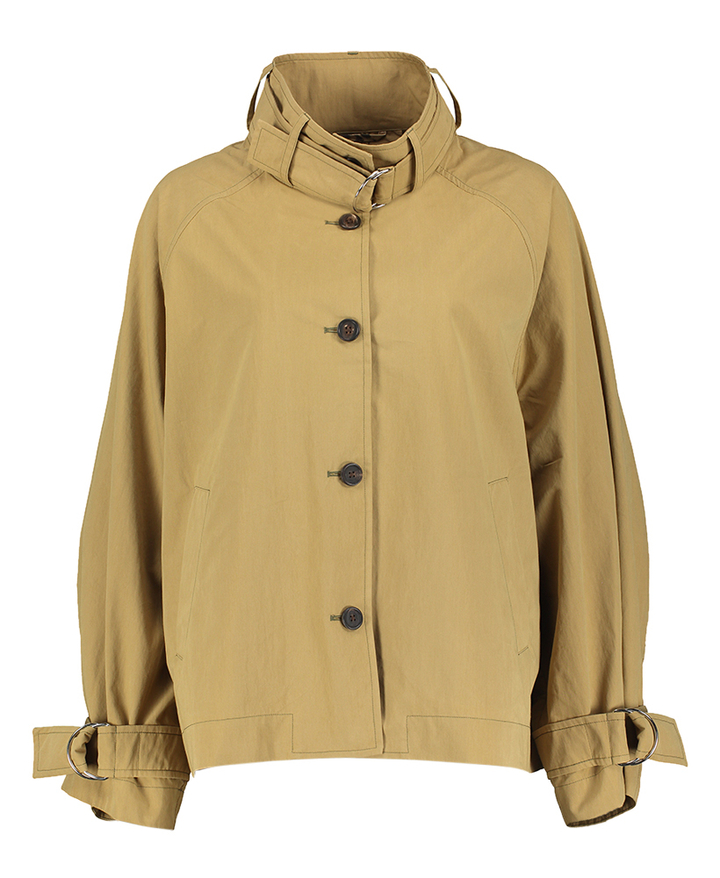 Beige korte wijdvallende trenchcoat Hubble Bellerose