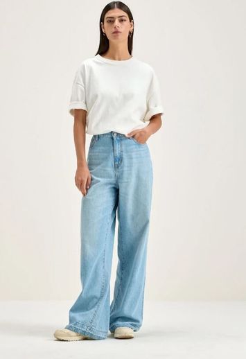 Lichtblauwe wide leg jeans Parthe Bellerose