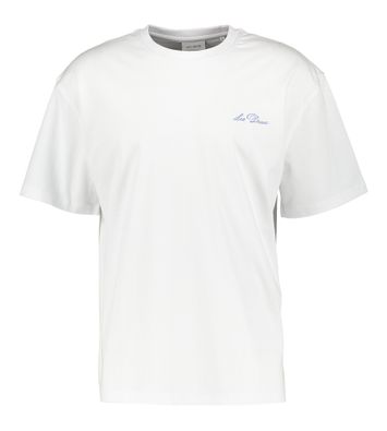 Witte katoenen t-shirt met merknaam Les Deux 