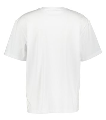 Witte katoenen t-shirt met merknaam Les Deux 