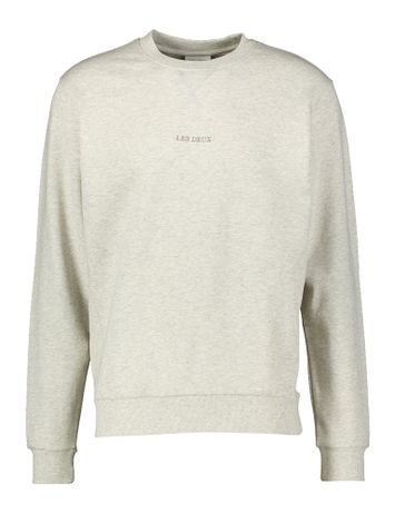 Grijze katoenen sweater met ronde hals Les Deux