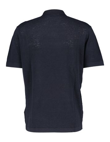 Donkerblauwes linnen polo Les Deux