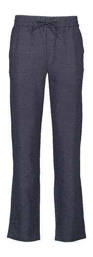 Donkerblauwe linnen broek met elastiek Les Deux 