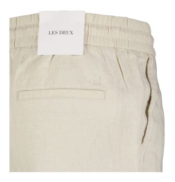 Beige linnen broek en elastiek Les Deux 