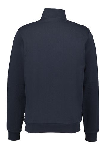 Donkerblauwe katoenen sweater met korte rits Les Deux