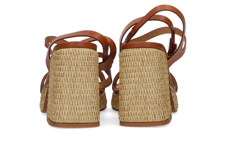 Cuero Victoria sandaal met blokhak Castaner