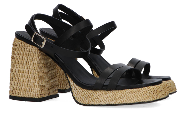 Negro Victoria sandaal met blokhak Castaner 