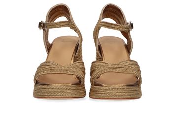 Oro viejo valle sandalen met blokhak Castaner