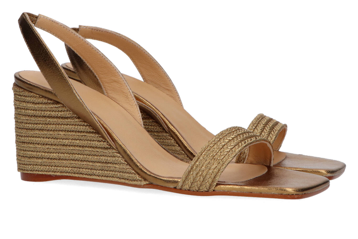 Oro viejo barby sandaal met sleehak Castaner 