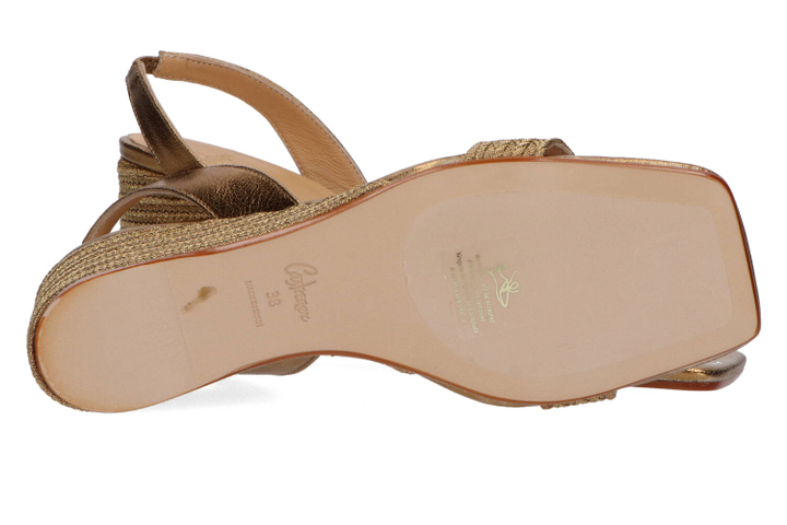 Oro viejo barby sandaal met sleehak Castaner 