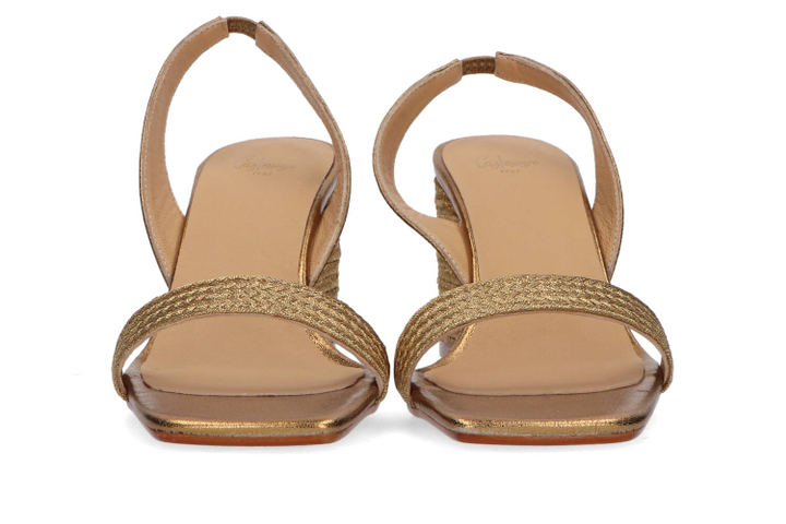 Oro viejo barby sandaal met sleehak Castaner 