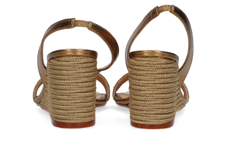 Oro viejo barby sandaal met sleehak Castaner 