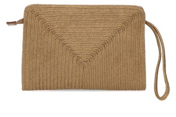 Goudkleurige crossbody in raffia Castaner