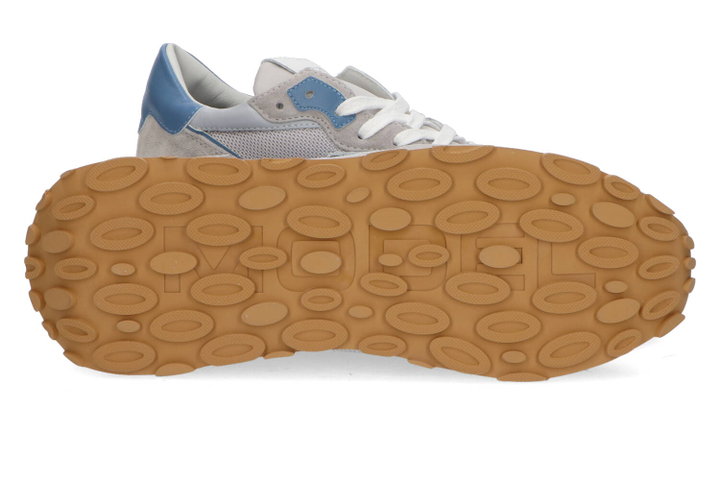 Grijze lage sneakers met lichtblauwe details Tklu Philippe Model