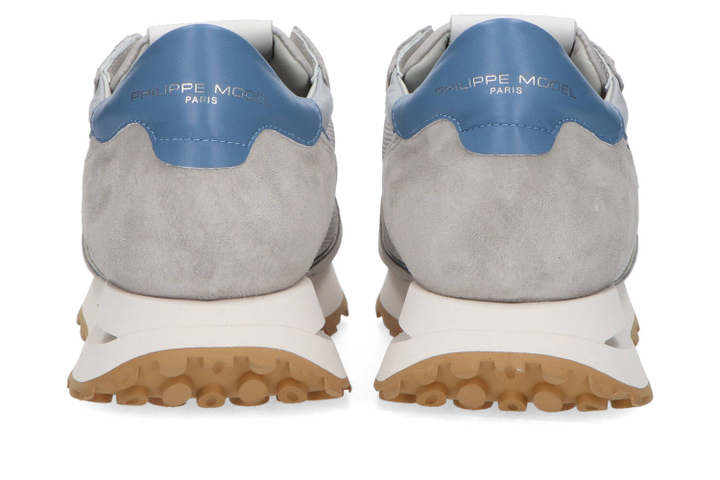 Grijze lage sneakers met lichtblauwe details Tklu Philippe Model