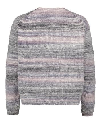 Grijskleurige wollen pull met V-hals Pind Julia June