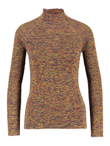 Multicolor trui met opstaande kraag Wyatt