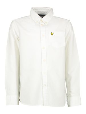 Wit katoenene hemd met logo Lyle & Scott