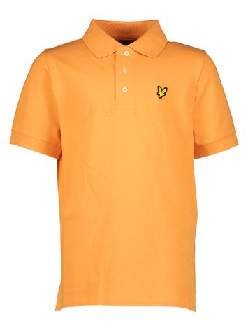 Oranje katoenen polo met korte mouwen Lyle & Scott