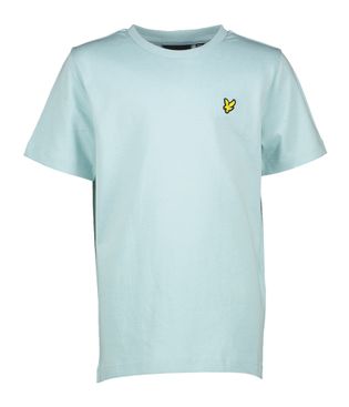 Lyle & Scott Turquoise katoenen t-shirt met ronde hals en merklogo