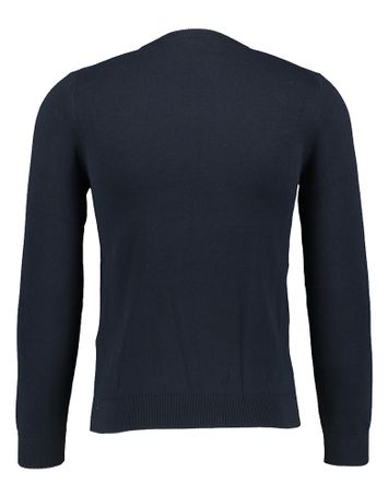 Donkerblauwe katoenen pull met ronde hals Lyle & Scott