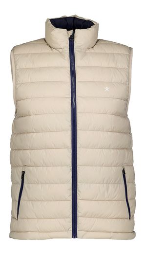Beige bodywarmer met logo Hackett