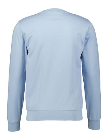 Lichtblauwe sweater met merknaam Hackett