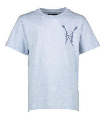 Licht blauwe t-shirt met merklogo Hackett