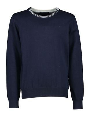 Donkerblauwe trui met ronde hals Hackett