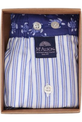 Wit met blauw gestreepte boxershort Mc Alson