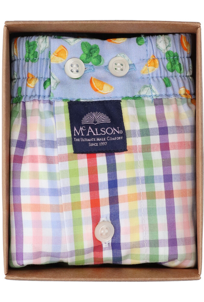 Geruite kleurrijke boxershort Mc Alson 