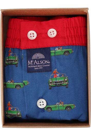 Donkerblauwe boxershort met cabrio's Mc Alson 