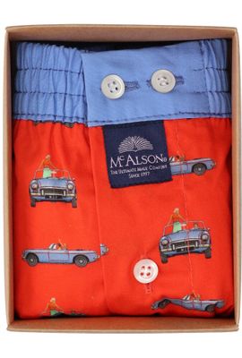 Rode boxershort met cabrio's Mc Alson